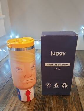 New Juggy 40oz Trump Special Edition Premium Tumbler - Yellow Character Design